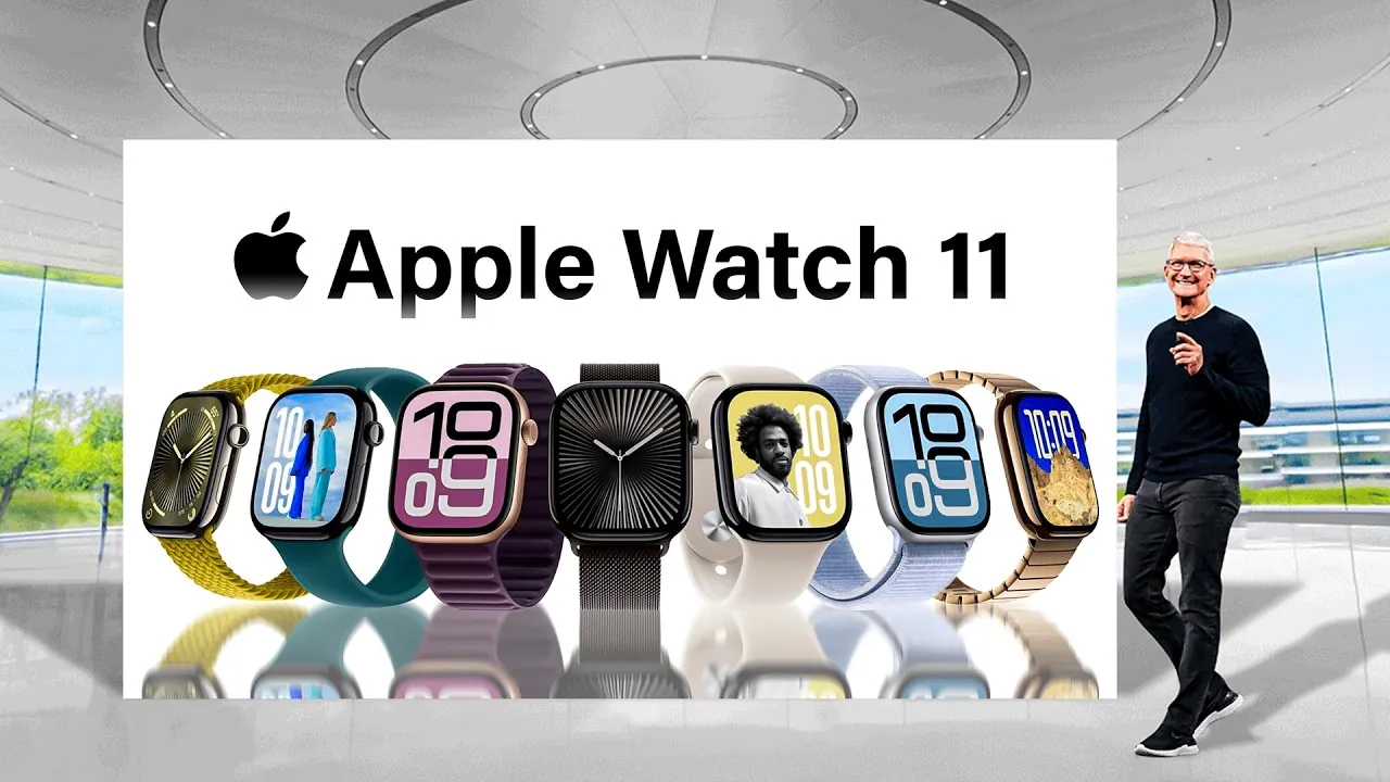 Close-up of Apple Watch Series 11 with blood pressure monitoring feature