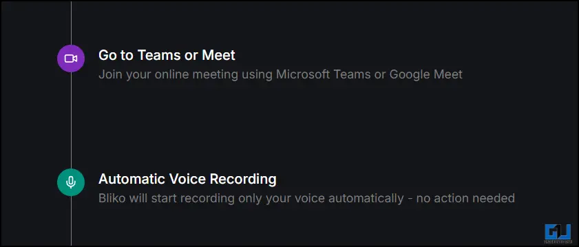 Recording the meeting